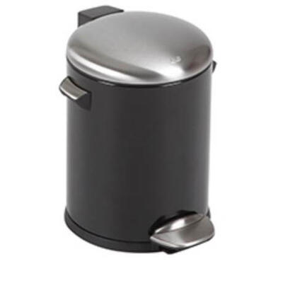Balde Negro Mate 5 Litros Tapa Silenciosa Antidotadas